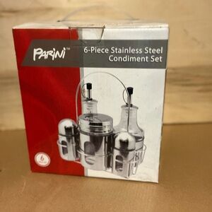 Parini Stainless Steel Condiment Set NIB